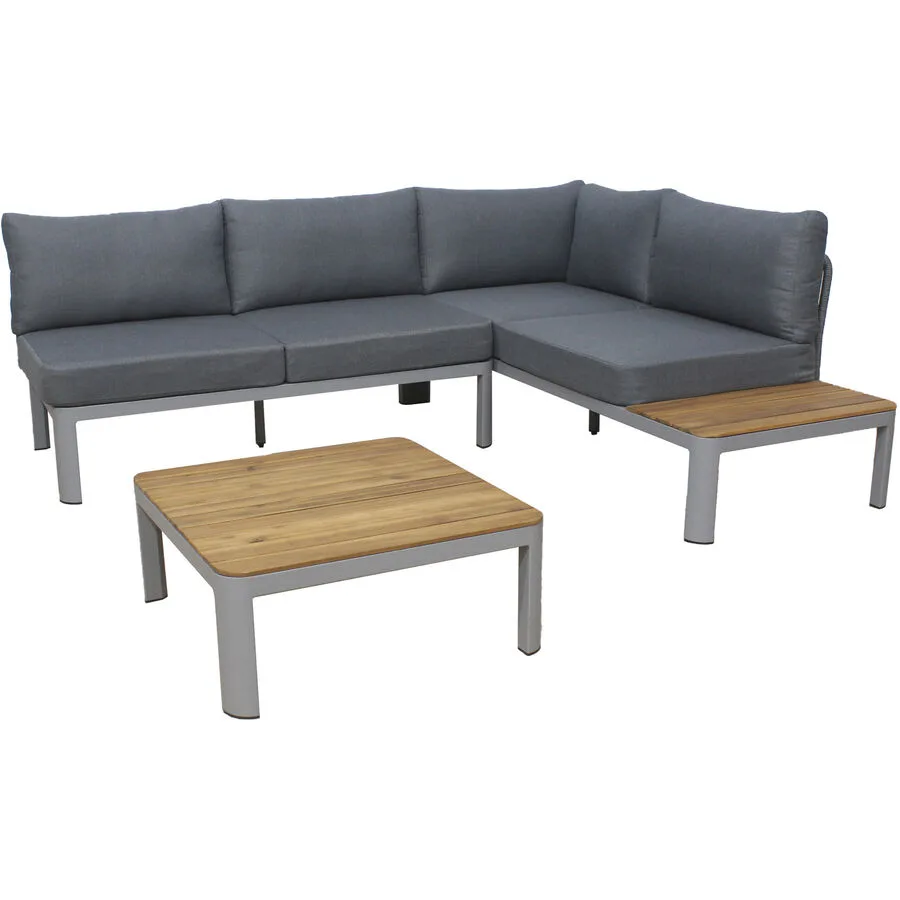 Gartenlounge Clasico Grau Aluminium T 68 H 28 cm