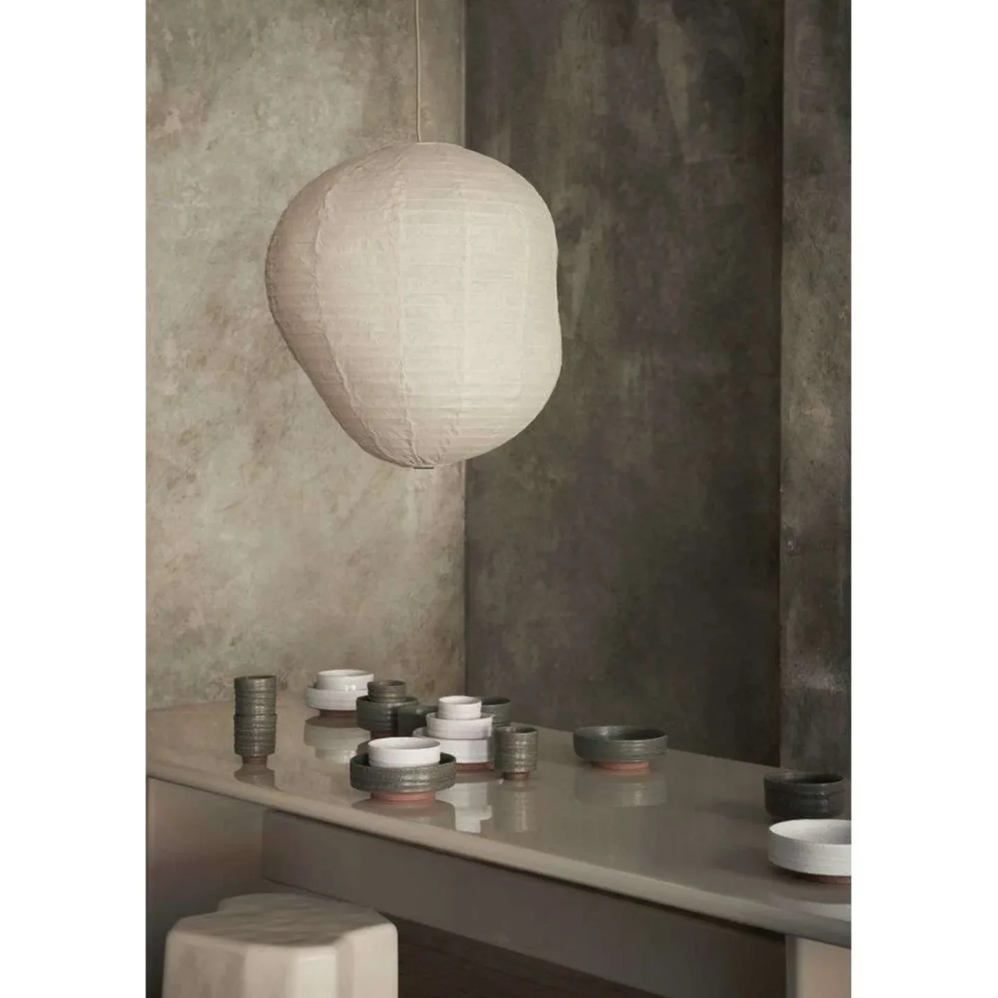 Ferm Living Kurbis lampskärm 40 cm, Natural