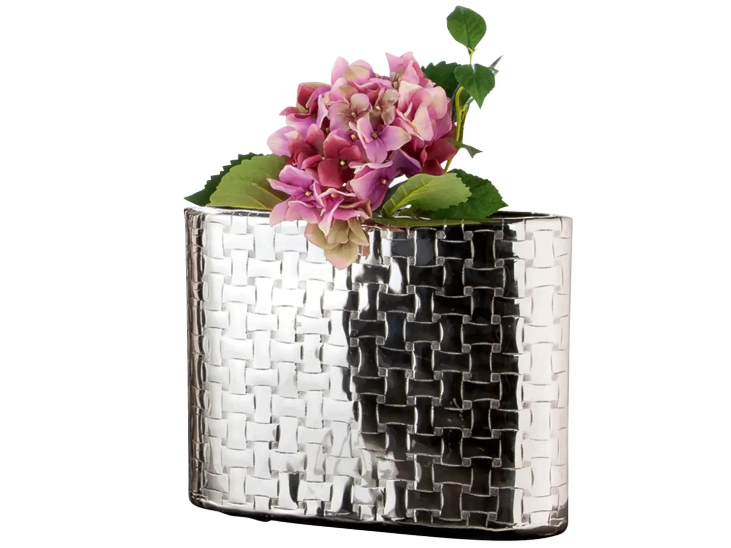 Gilde Vase Treccia mit Flechtmuster H: 26 cm | Schubiger Möbel