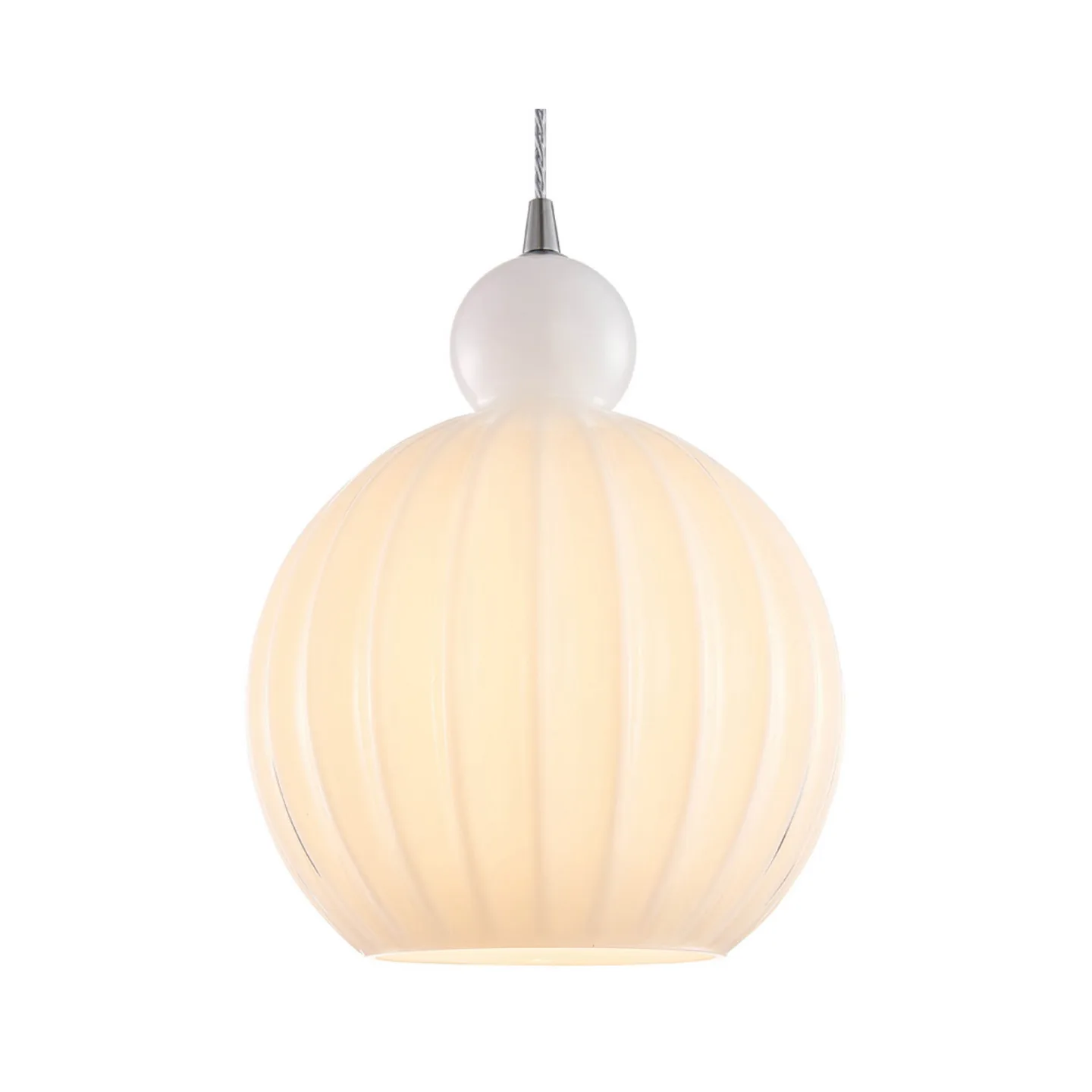 BALL BALL Hängelampe, weiß, Ø 32 cm, Glas, E27 - Halo Design - Wohnzimmer - Einflammig