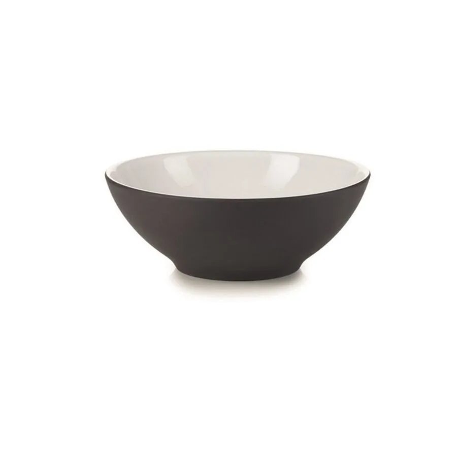 Revol Suppenteller Equinoxe Weiss/Schwarz Porzellan 15 cm