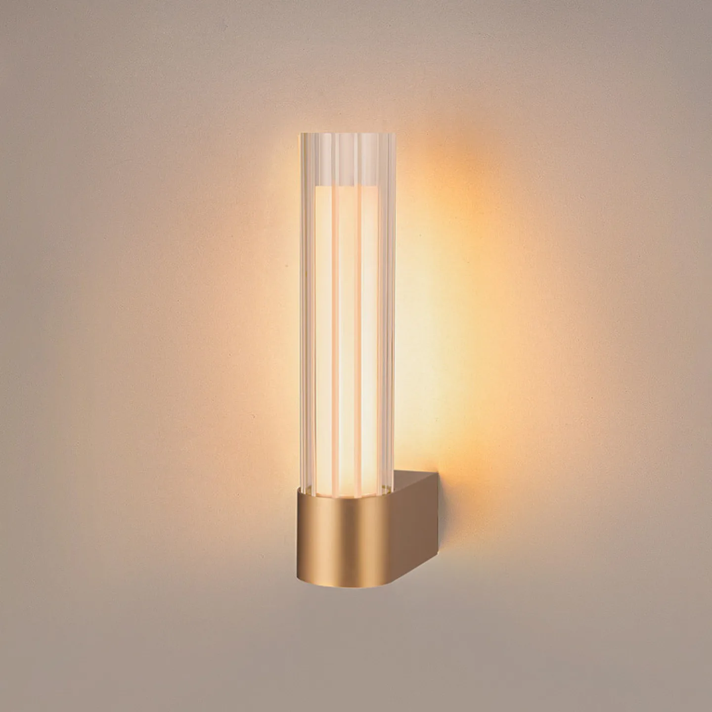Lygant enkelt LED-væglampe, messingfarvet, IP44, aluminium - SLV Lygant single - Badeværelse - Moderne - Med én lyskilde