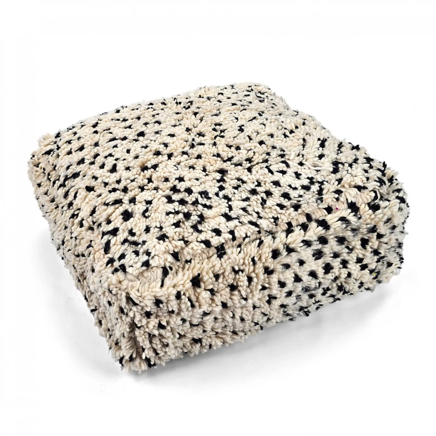 Sittepuff - Marokkansk Beni Ourain 028 (Størrelse: 60 x 60 cm)