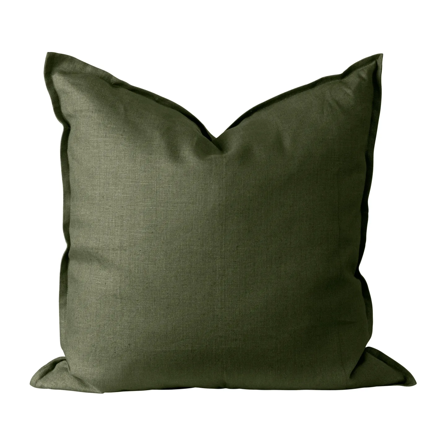 Scandi Living Calm Kissenbezug Leinen 50 x 50cm Forest Green