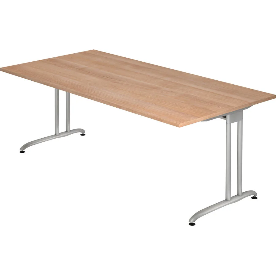 Schreibtisch Office nussbaum Holzwerkstoff B 200 T 100 cm