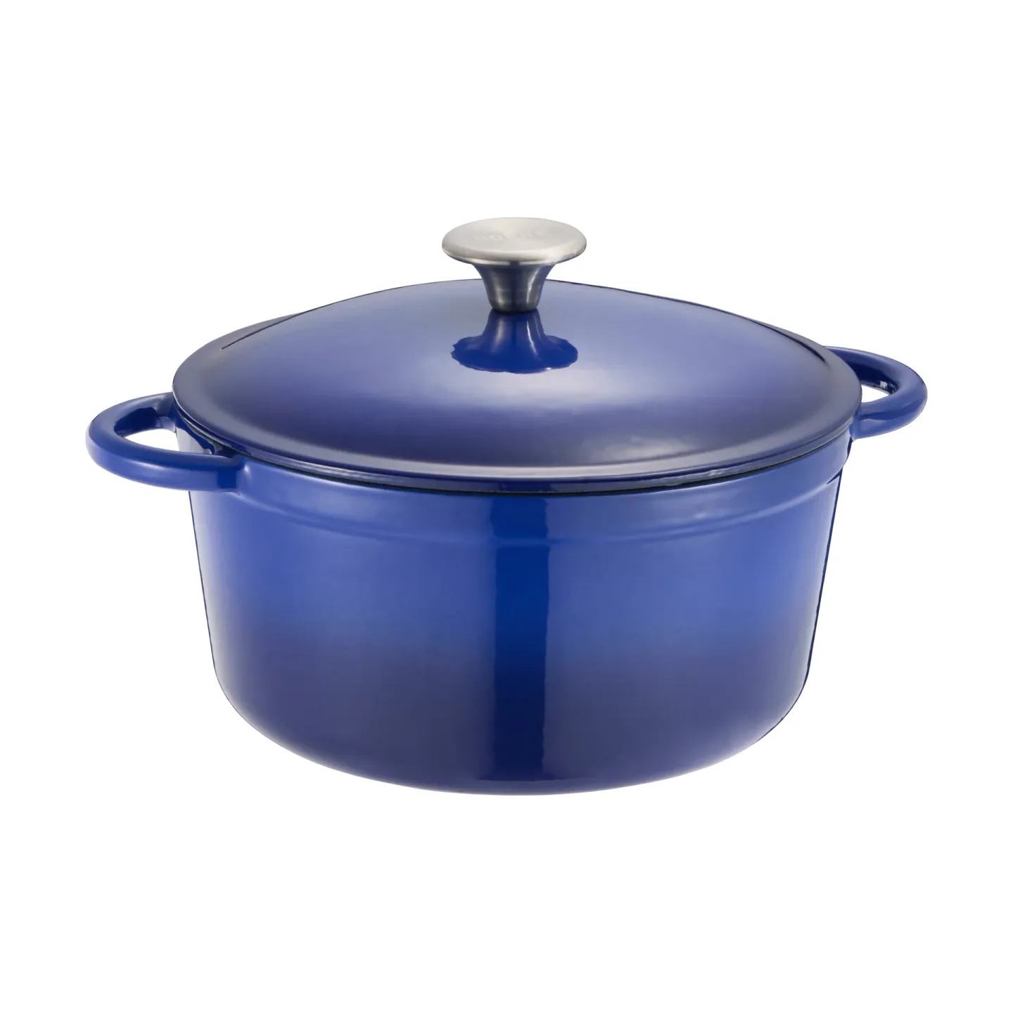 Dorre Gretl Gusseisenbräter rund Knopf Edelstahl 4 l Blau