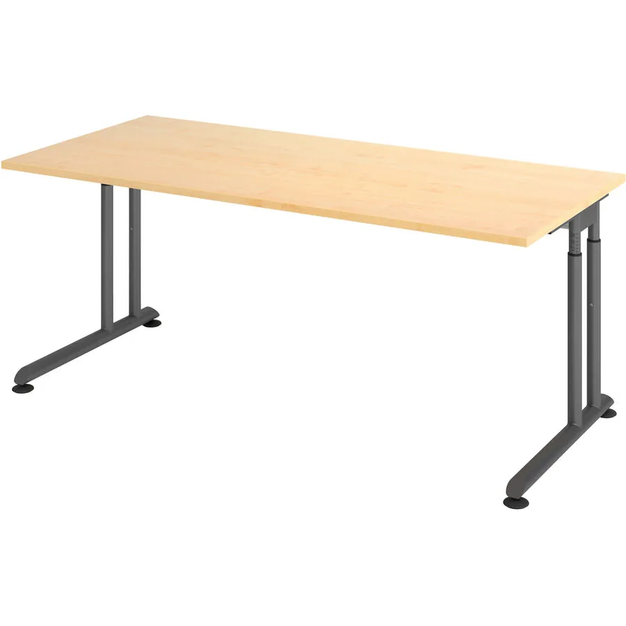 Schreibtisch Office Ahorn Holzwerkstoff Höhenverstellbar B 180 T 80 cm