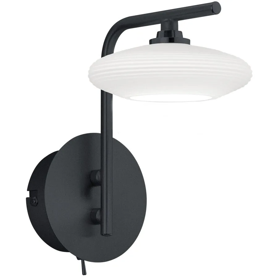 Wandlampe Kari Schwarz Metall 10 cm 20 cm - LED - Lichtfarbe: Extra warmweiss - LED Energiesparlampen