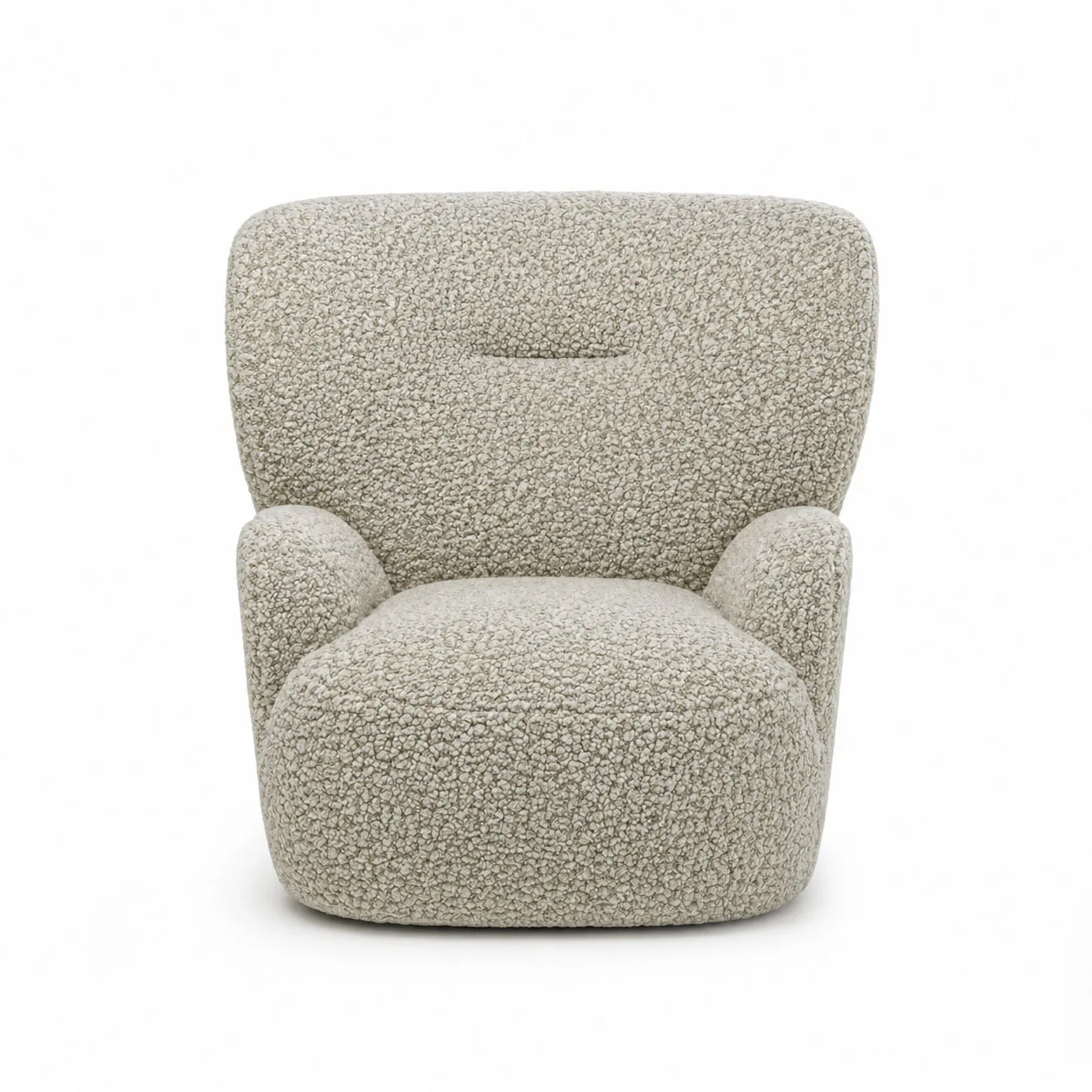 Gervasoni - Loll 09 snurrfåtölj grande bouclé calais - Fåtöljer - Paola Navone - Beige - Bouclé