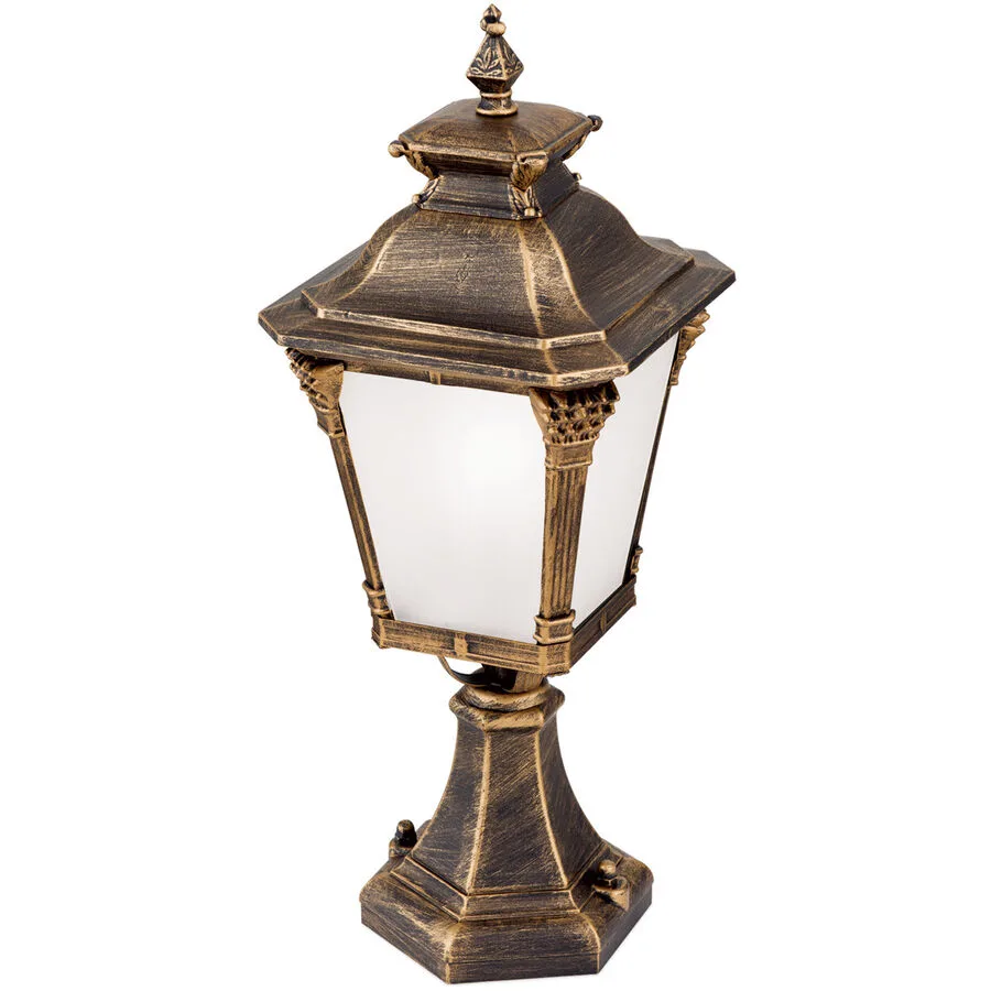 Aussenlampe Aiko 23 cm 59 cm - Farbe: Patina - Material: Siluminguss/Glas