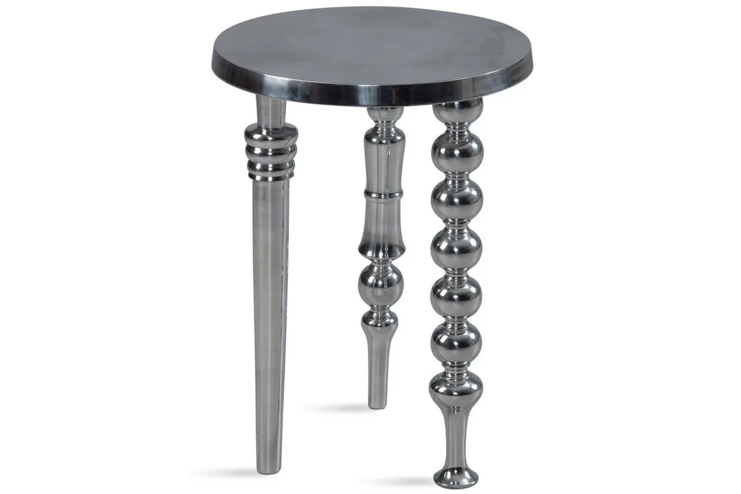 Sido bord Wohnling Metall Rund 44 cm med 3 Olika Ben Modern -