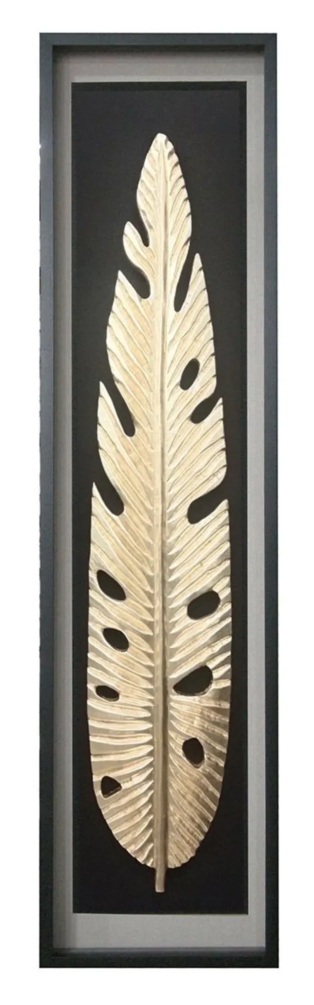 Gilde Bild Golden Leaf, Blattmotiv, Gold H: 160 cm | Schubiger Möbel