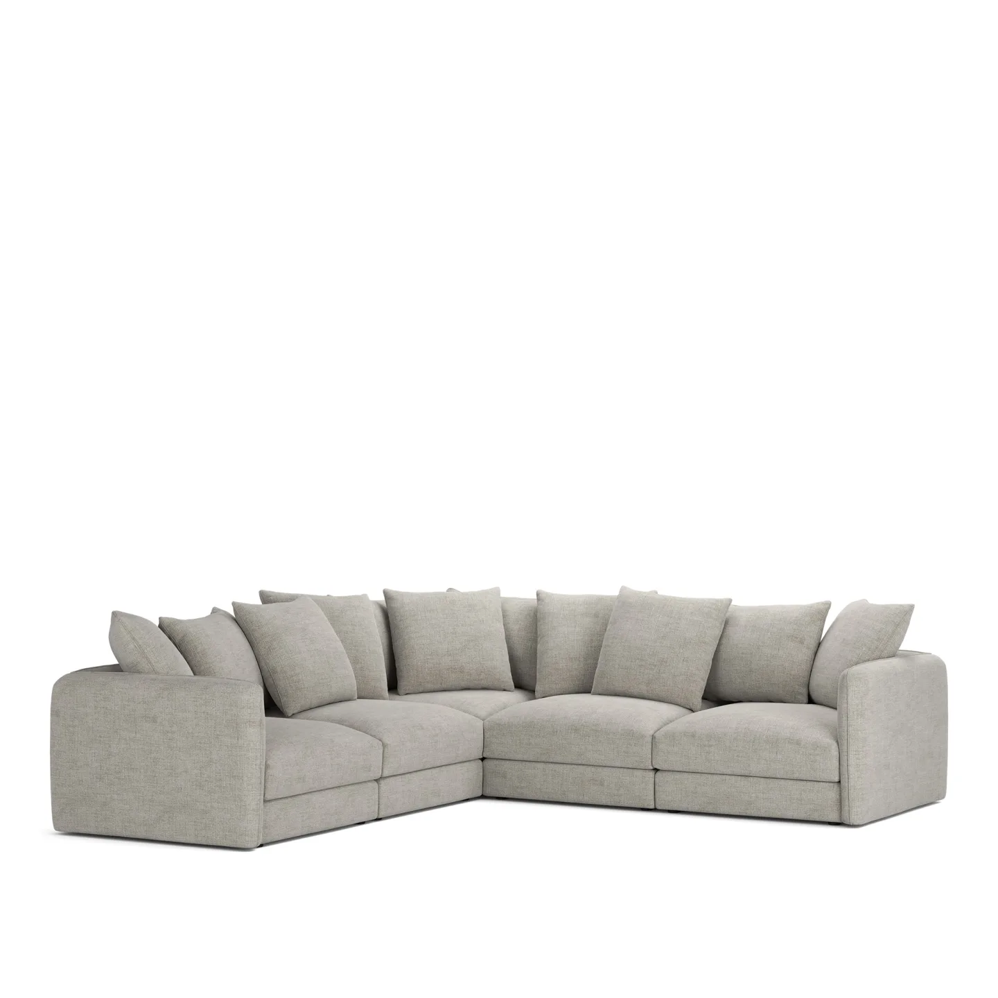 NOGA - Pavarotti 5-Seater Corner, Fixed Cover, Cushion Variant 01, Sienna 103 - Soffor - Grå