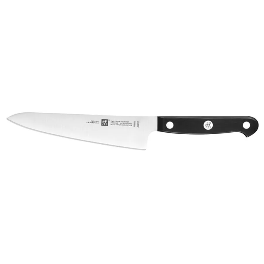 Kochmesser Zwilling Gourmet chrom/schwarz Stahl 14 cm