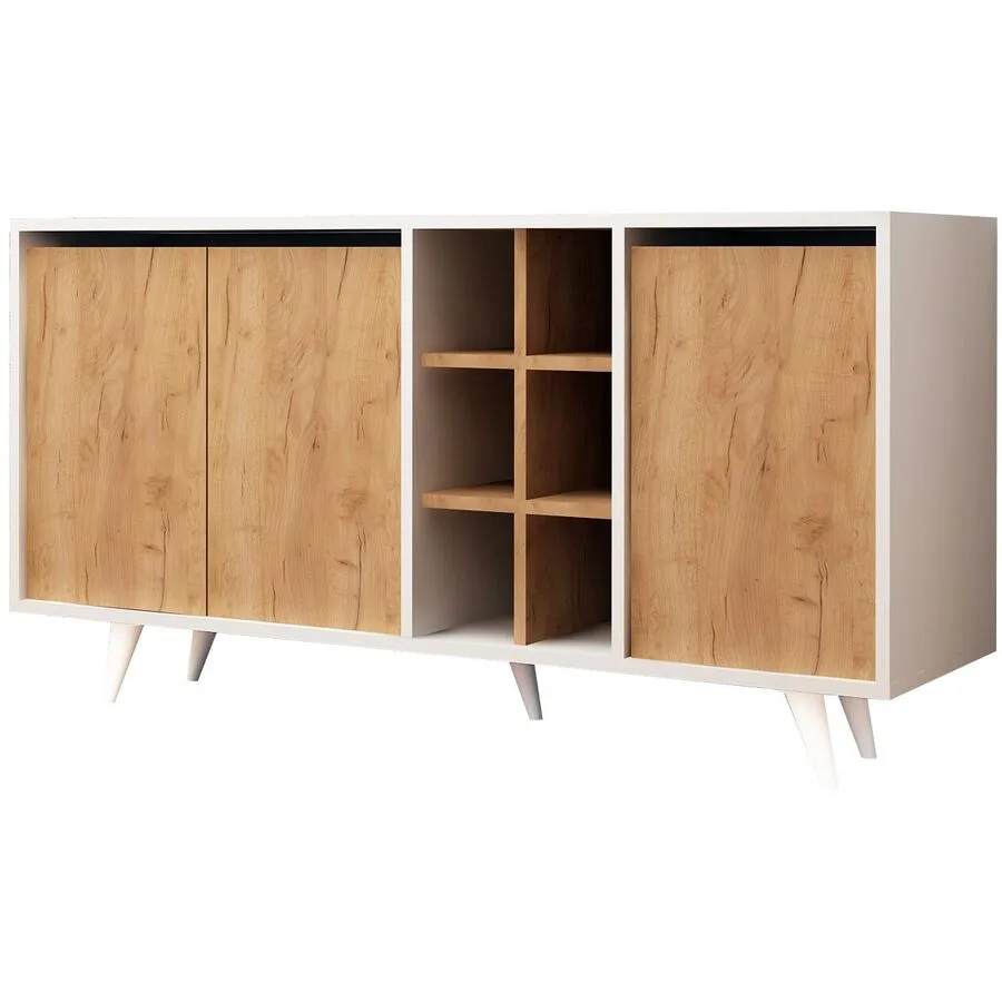 Konsole Yemek eiche 100% melaminbeschichtete Spanplatte B 140 H 86 cm
