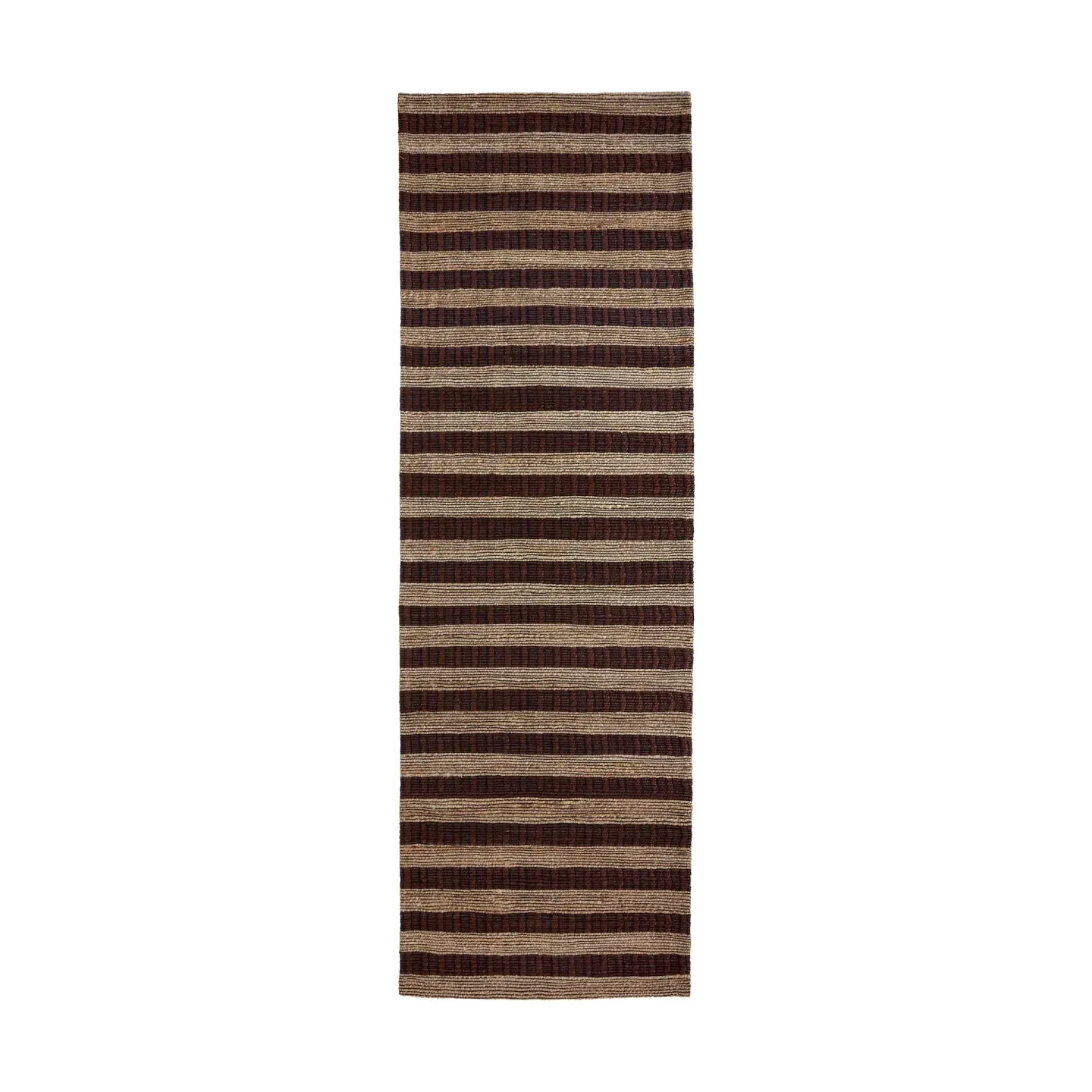 House Doctor Block Teppich braun-natur 90×300 cm