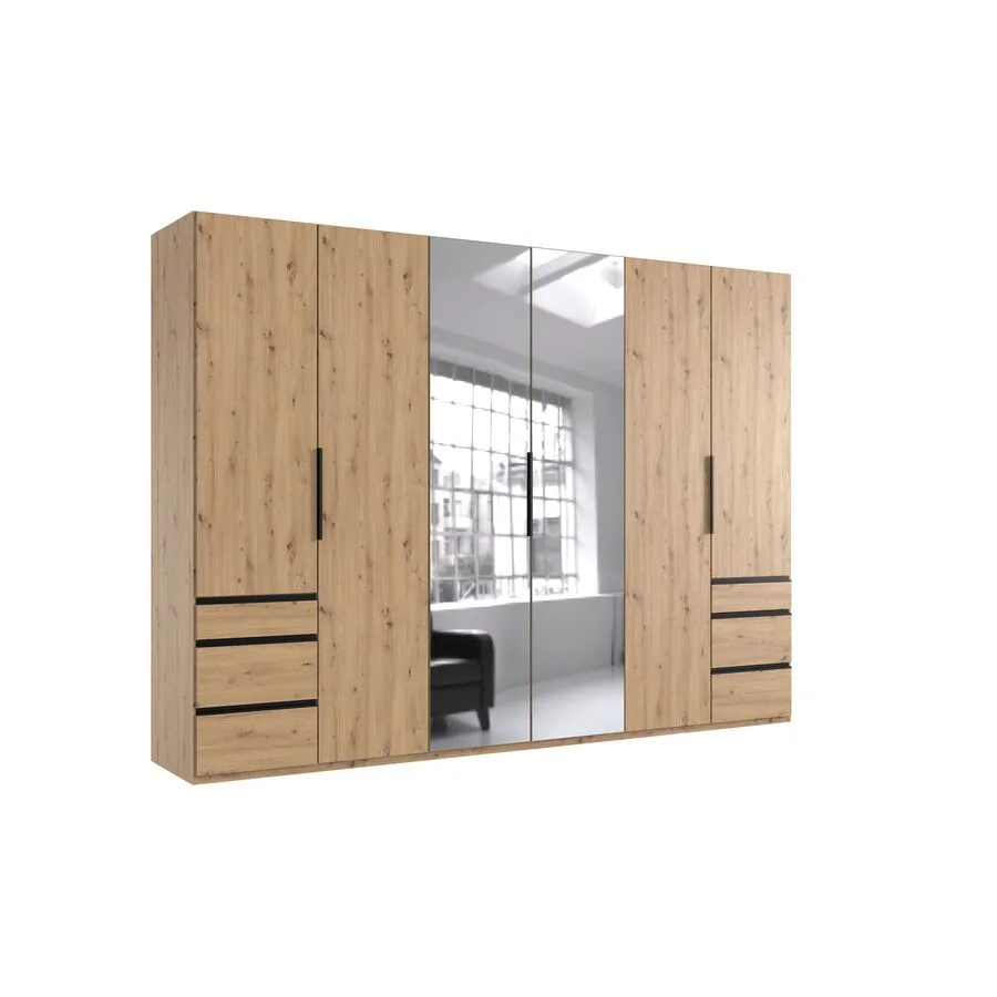 Kleiderschrank Sanko Eiche Nachbildung Holzwerkstoff B 300 cm