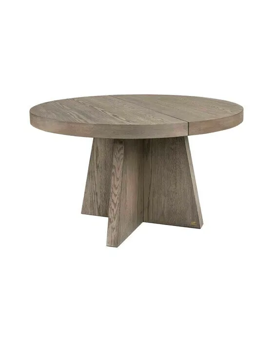 Trent udtræksspisebord antikgrå 130-250 x 130 cm