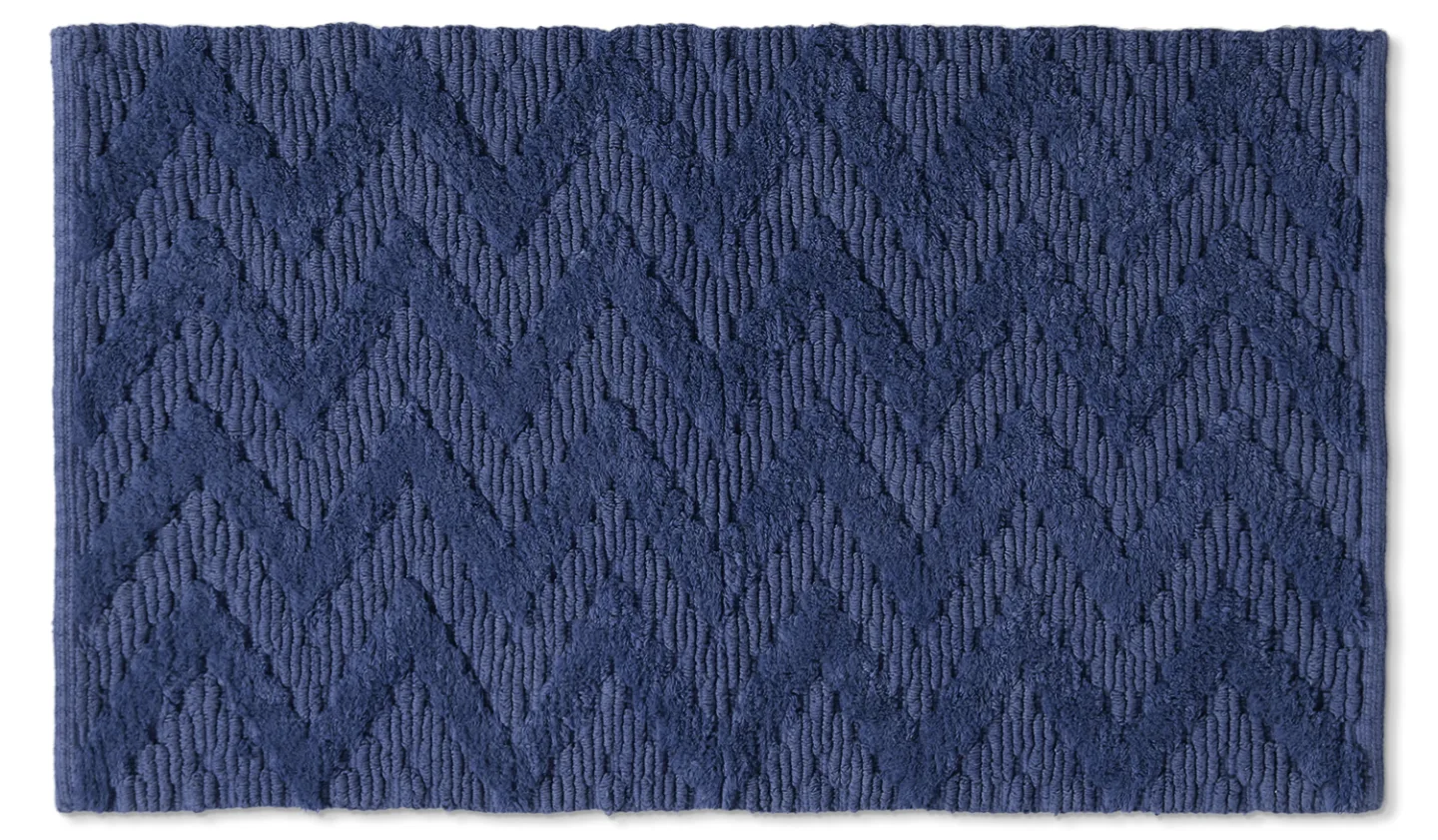 Baderomsmatte - Bellona (blå) (Størrelse: 70 x 120 cm)