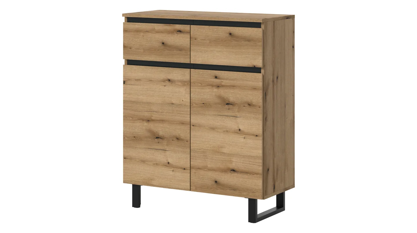 Kommode mit Schubladen Evoke Eiche 80 cm - TOMASA