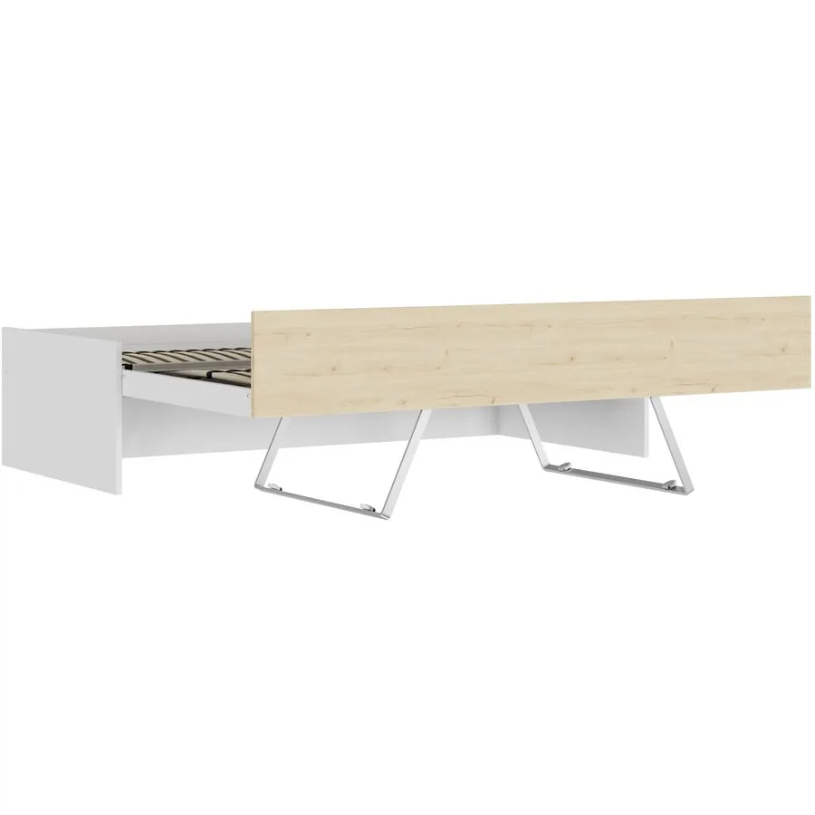 Bett Window weiss Holzwerkstoff 90 x 200 cm - Möbel Konfigurator: Traummöbel individuell zusammenstellen