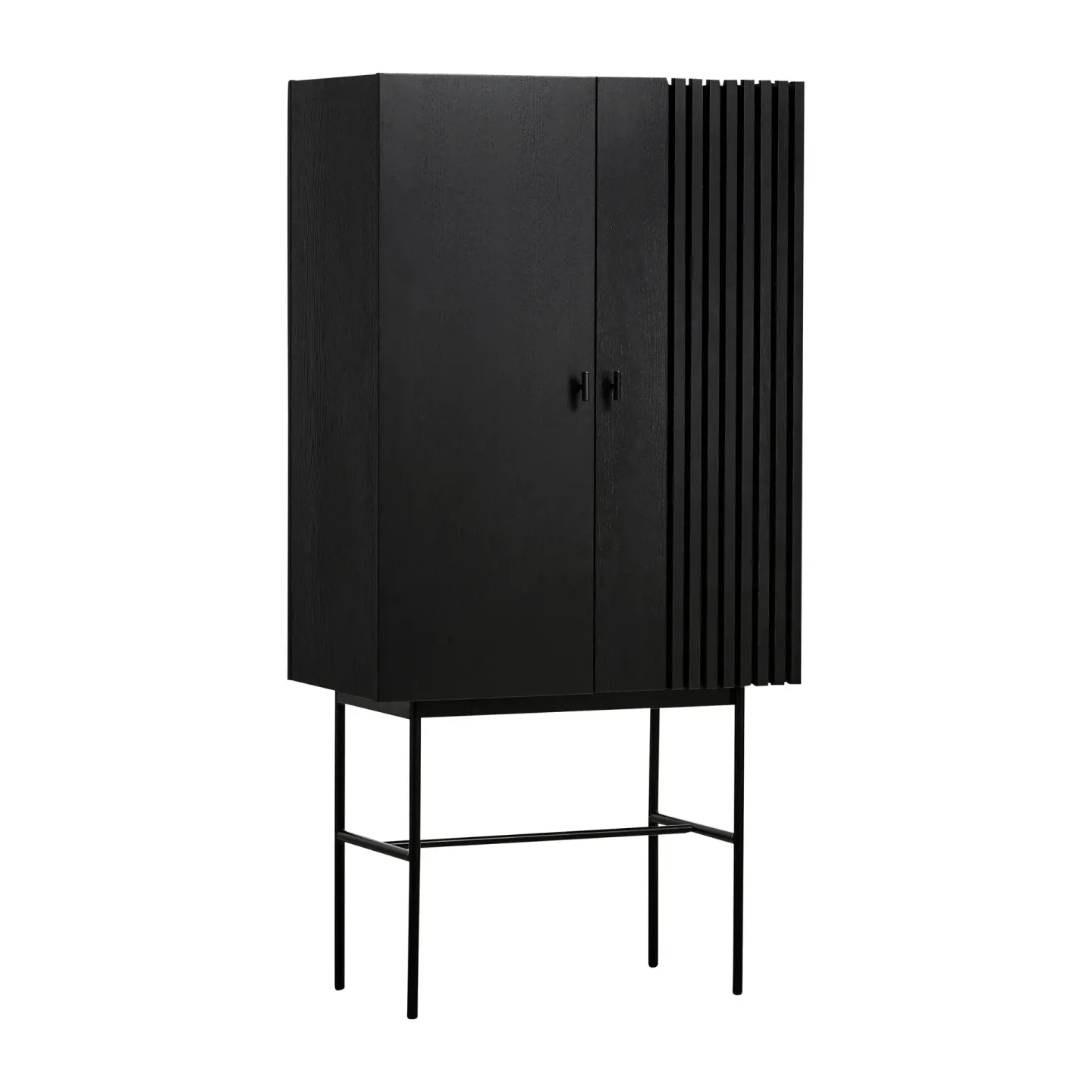 Woud Array Schrank, 80cm Eiche schwarz lackiert