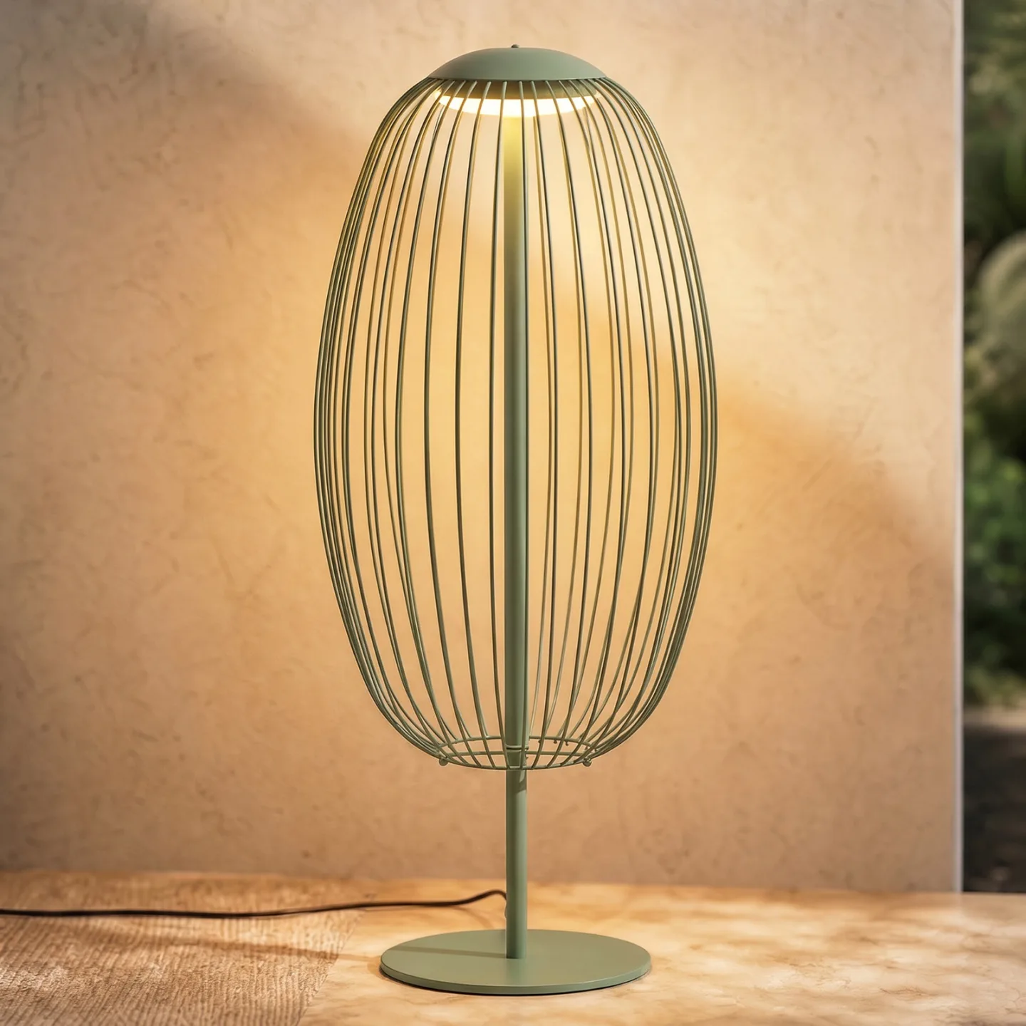 Richi LED-Außenstehleuchte, Höhe 90 cm, Hellgrün, IP44, Metall - Lucande - Modern - Einflammig