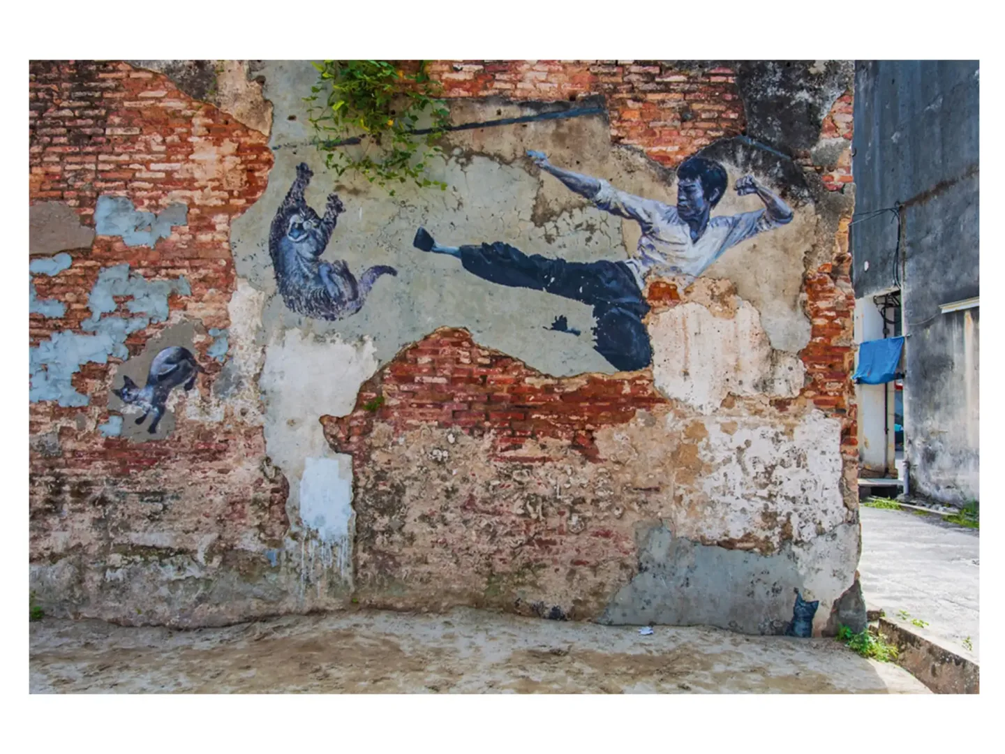 image LAND Digitaldruck auf Acrylglas Street Art mit Kämpfer | Schubiger Möbel
