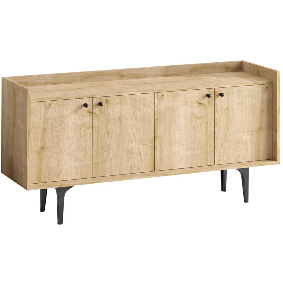 Konsole Yemek eiche 100% melaminbeschichtete Spanplatte B 150 H 80 cm
