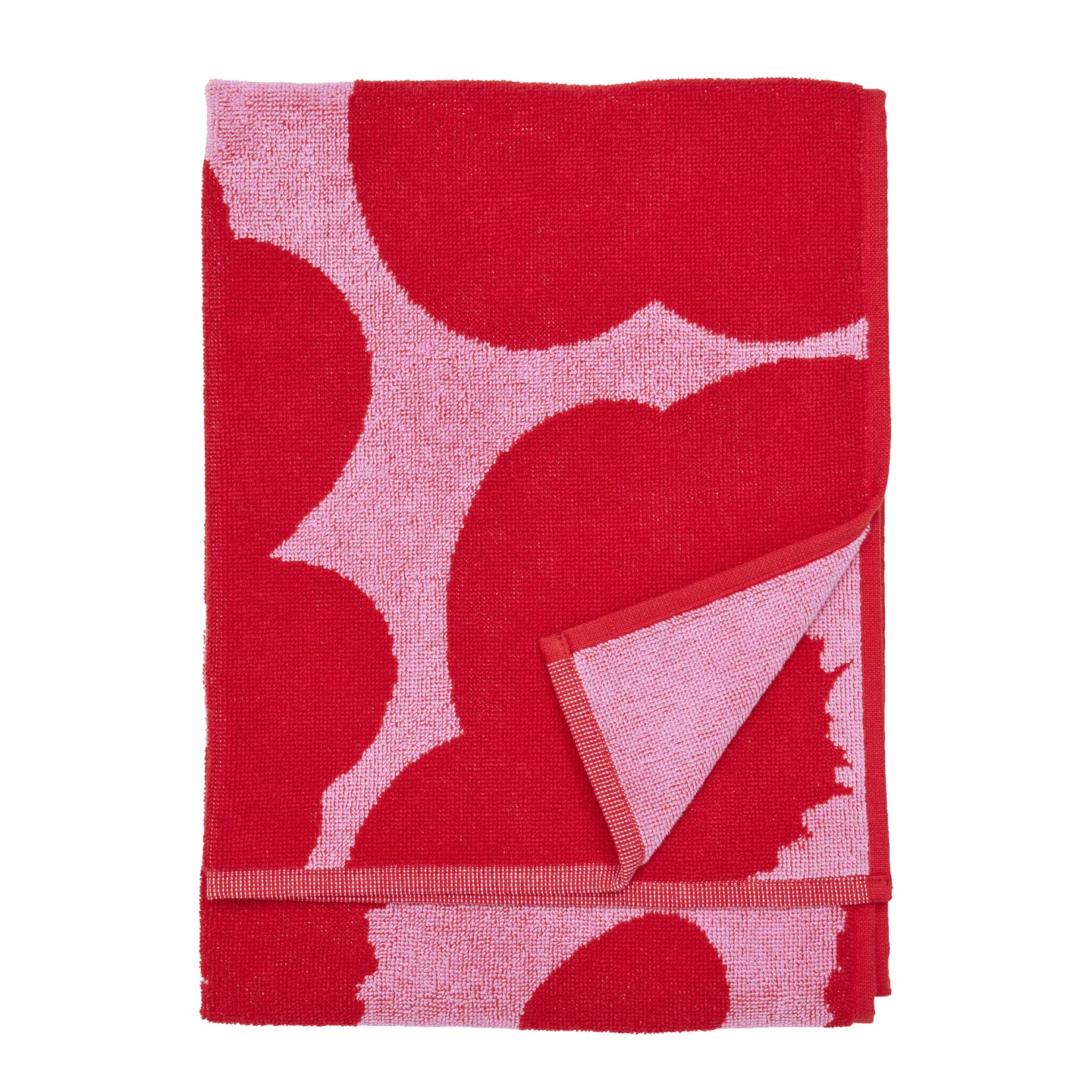 Marimekko - Unikko handhandduk 50x70 cm Pink Red - Handdukar och badlakan - Maija Isola