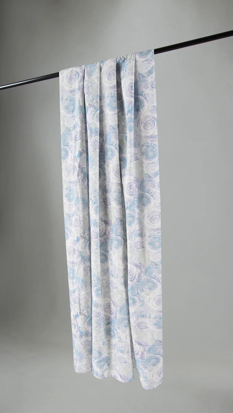 Gardiner - Bomullsgardin Soft (blå) (Størrelse: 140 x 300 cm)