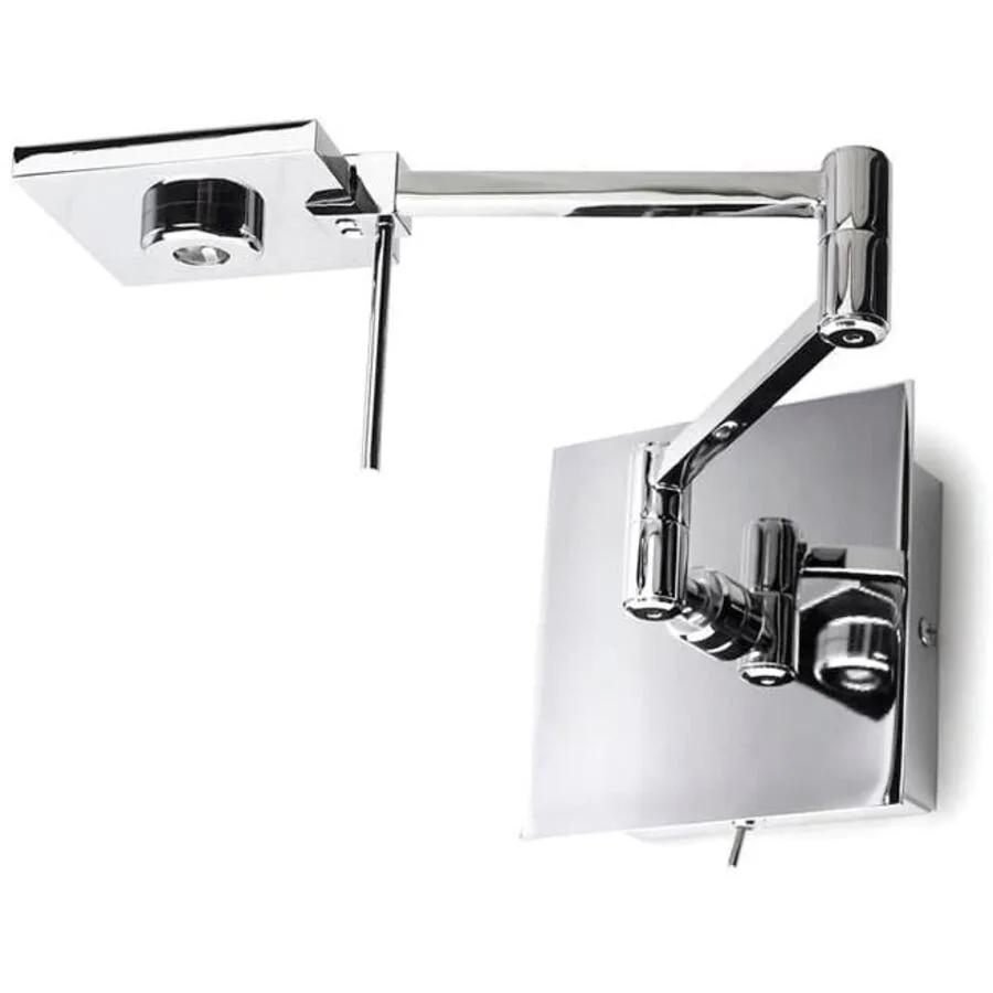 Wandlampe Chaim Grau Metall 7 cm - Farbe: chrom - LED - LED Energiesparlampen