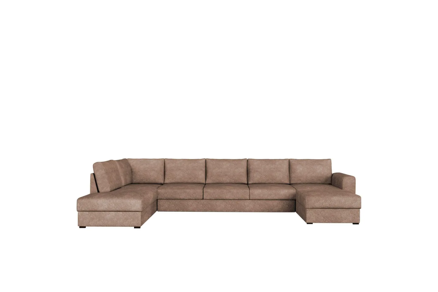 Taberk Bäddsoffa med Divan och Schäslong 5-sits i Bouclé - Rosa