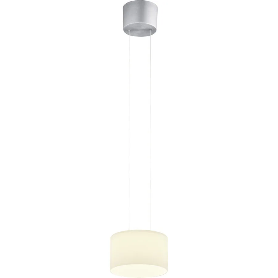 Designer-Pendellampe Bankamp Grand opal aluminium eloxiert 1-flammig dimmbar D 20 cm - Farbe: Alu eloxiert - LED - Lichtfarbe: Extra warmweiss -