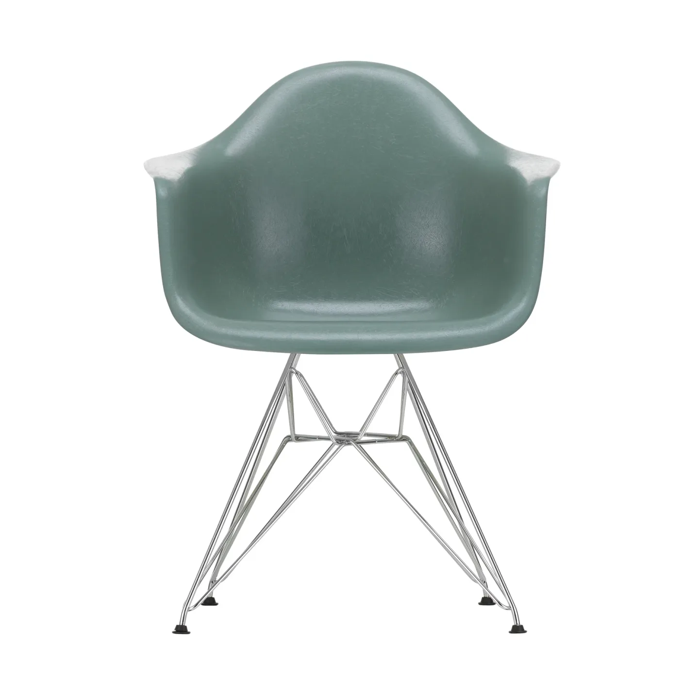 Vitra Eames fiberglass armchair DAR karmstol Sea foam green-Chrome