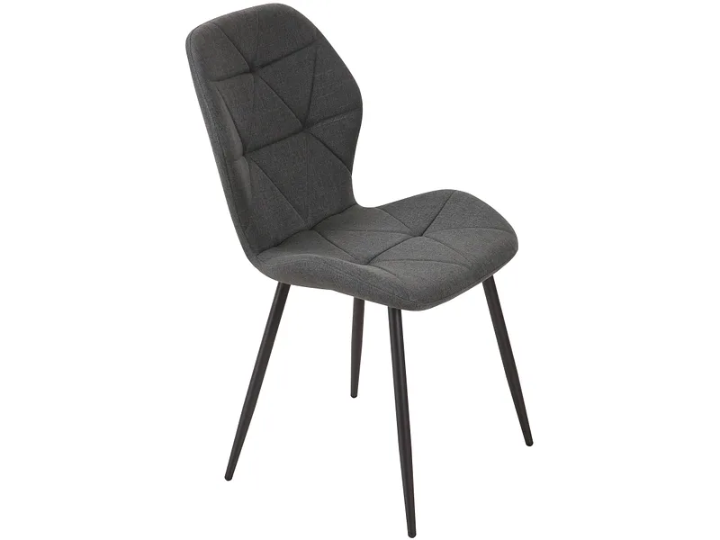 Stuhl LUNA Stoff grau