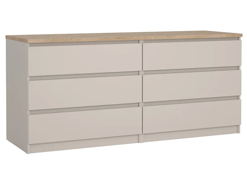 Kommode NAIA 6 Schubladen 50x153.8x70.1cm kaschmir matt