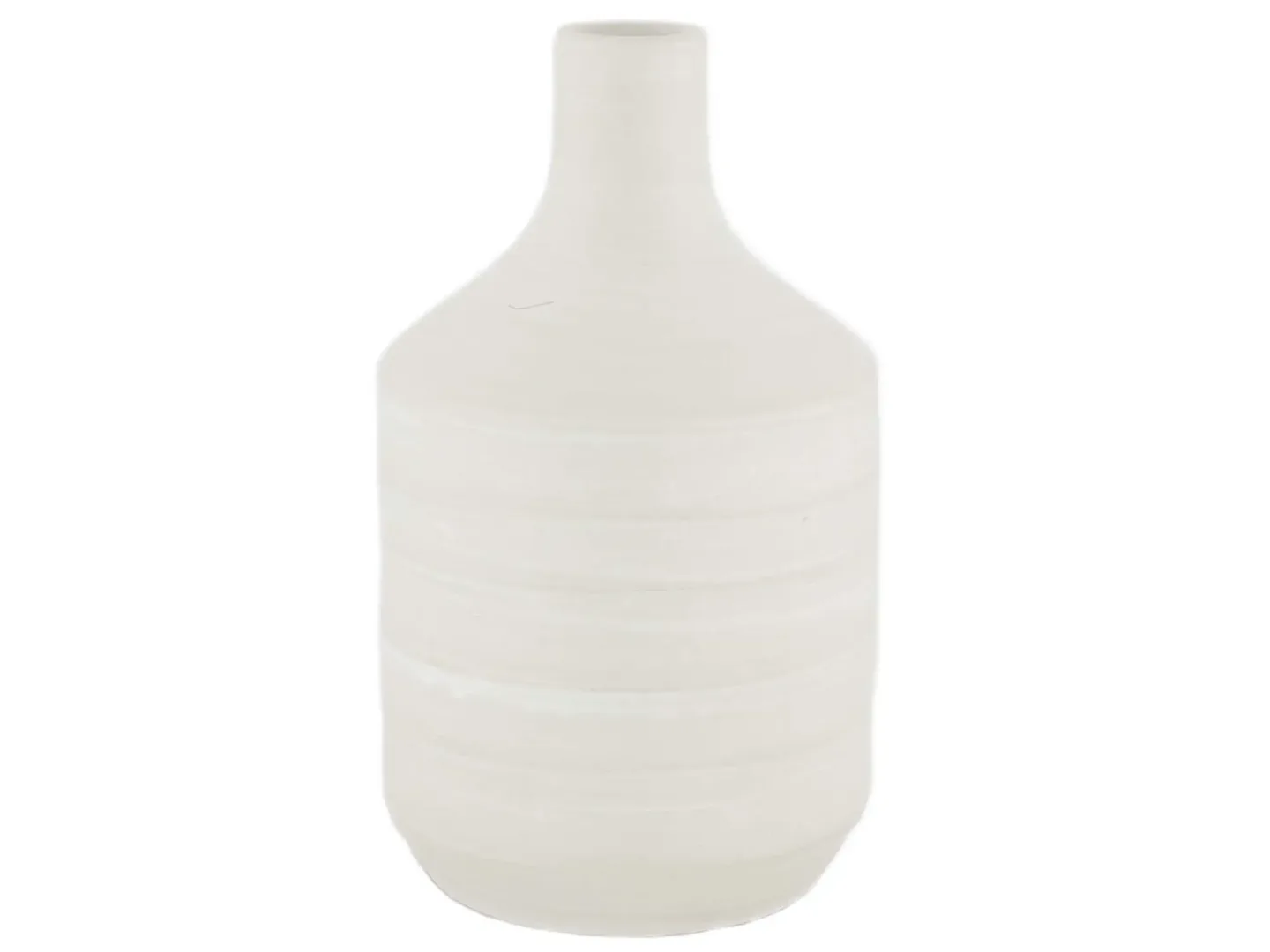Decofinder Flasche Terracotta Weiss H: 24 cm | Schubiger Möbel