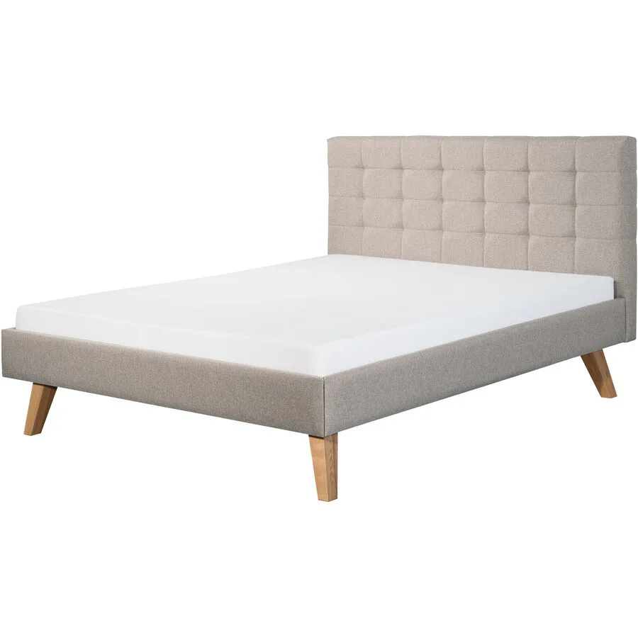 Bett Pano Creme Holzwerkstoff 120 x 200 cm