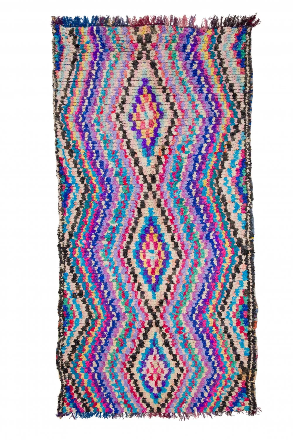 Marokkansk Boucherouite-teppe 305 x 155 cm (Størrelse: 305 x 155 cm)