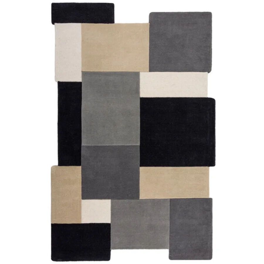 Teppich Collie grau/beige Anderes Muster Wolle 200 x 290 cm