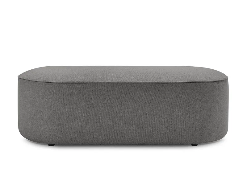 Hocker BOBOCHIC ROUSSEAU 70x140x45cm stoff chiniert dunkelgrau