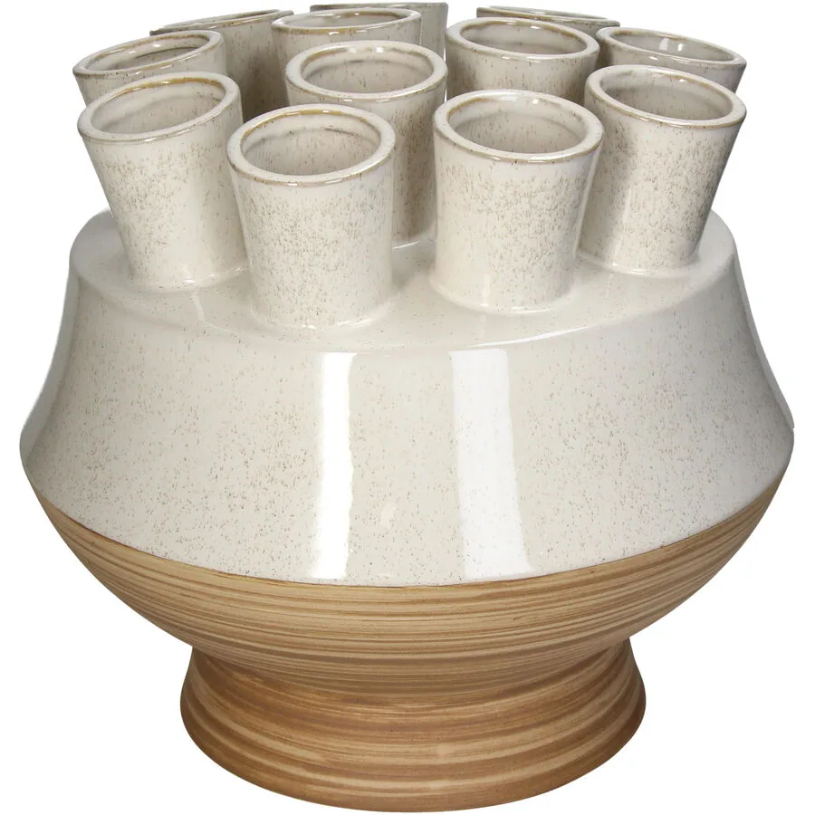 Vase Myko Weiss Steingut 26.5 cm