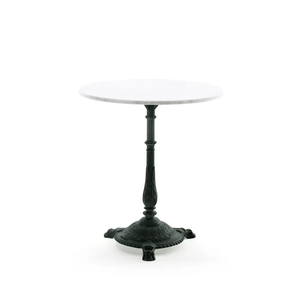 Byarums bruk Classic Café-Tisch Marmor weiß, schwarzes Gestell