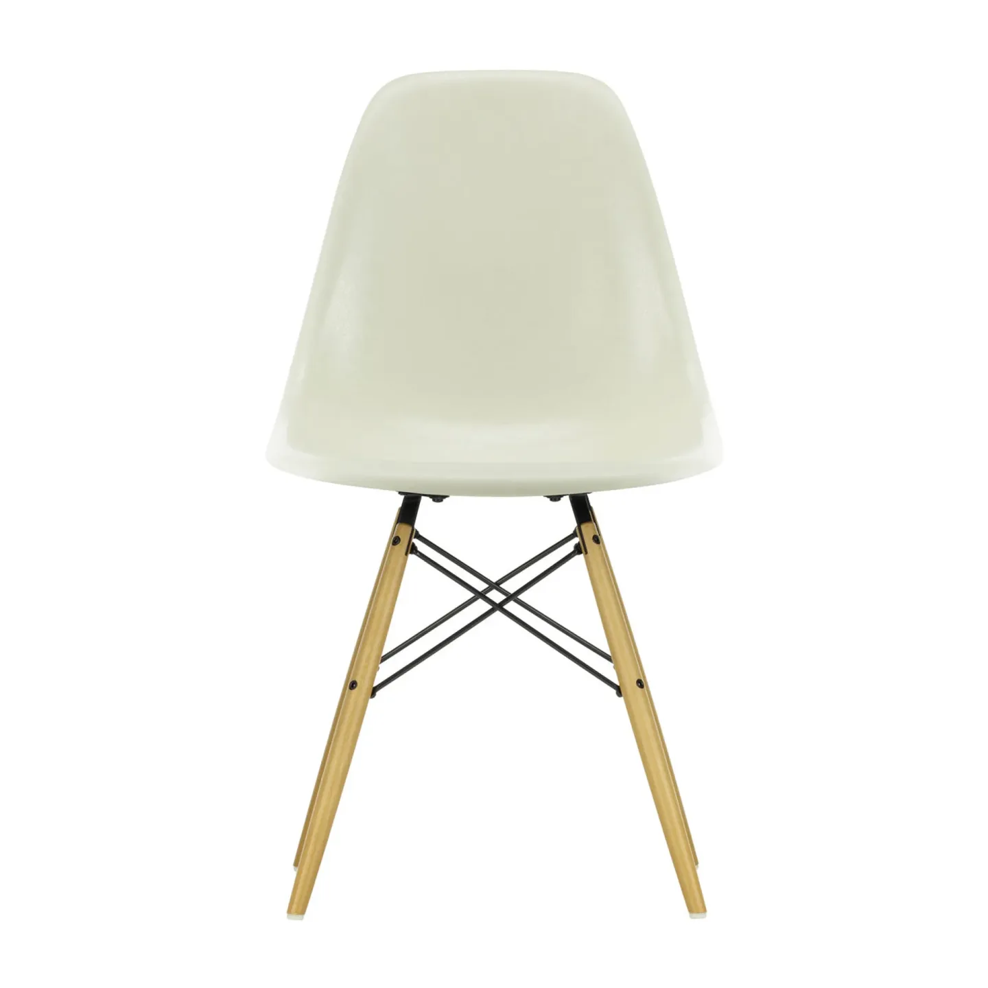 Vitra Eames Fiberglass Chairs DSW stol parchment, lönnben