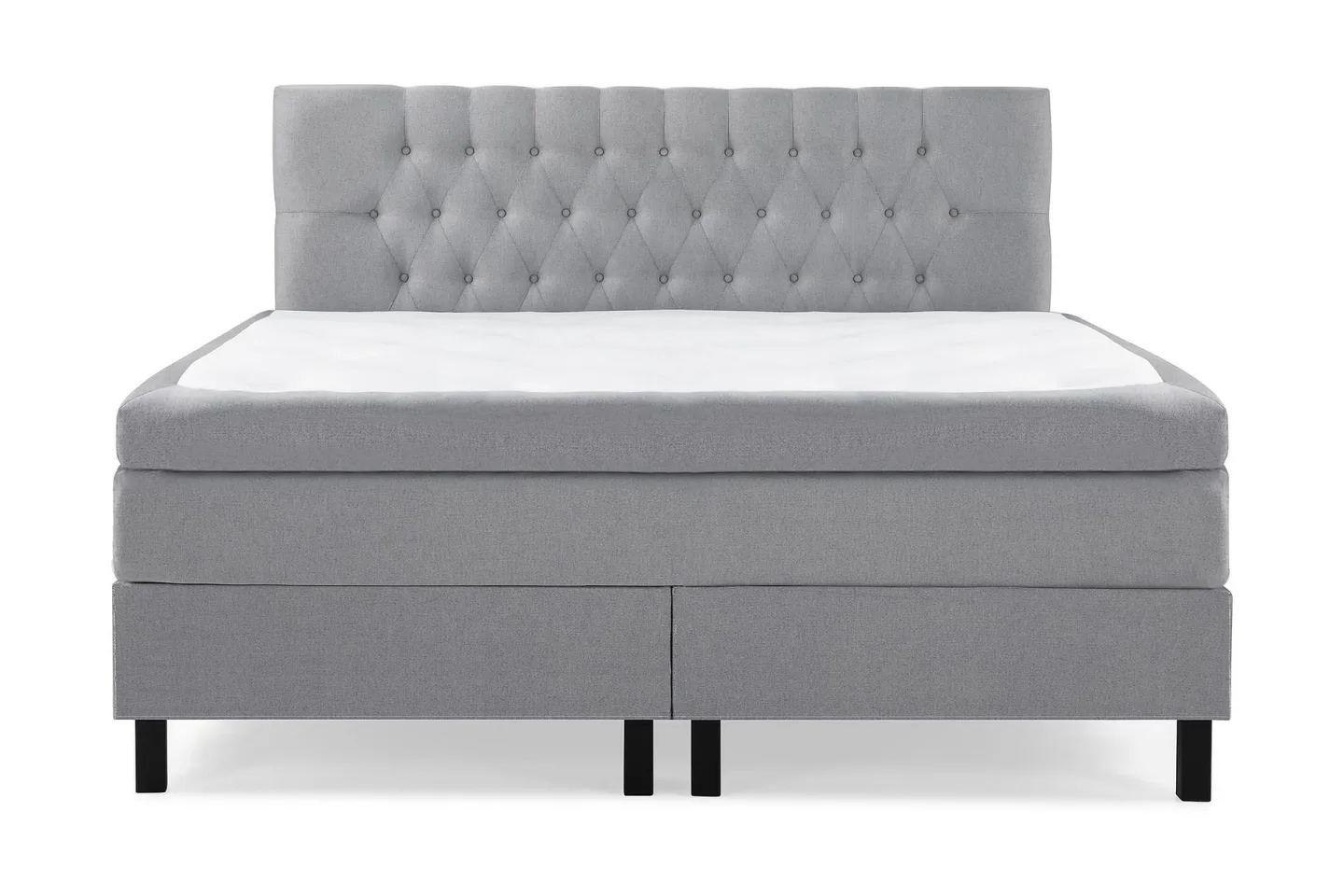 Lucky Komplett Sängpaket 180x200 Polyeter Diamant Sänggavel - Grå