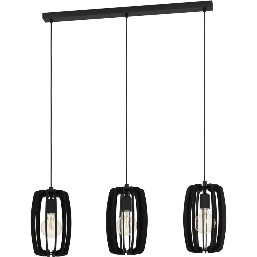 Eglo Pendellampe Bajazzara Schwarz Stahl 19 cm 110 cm