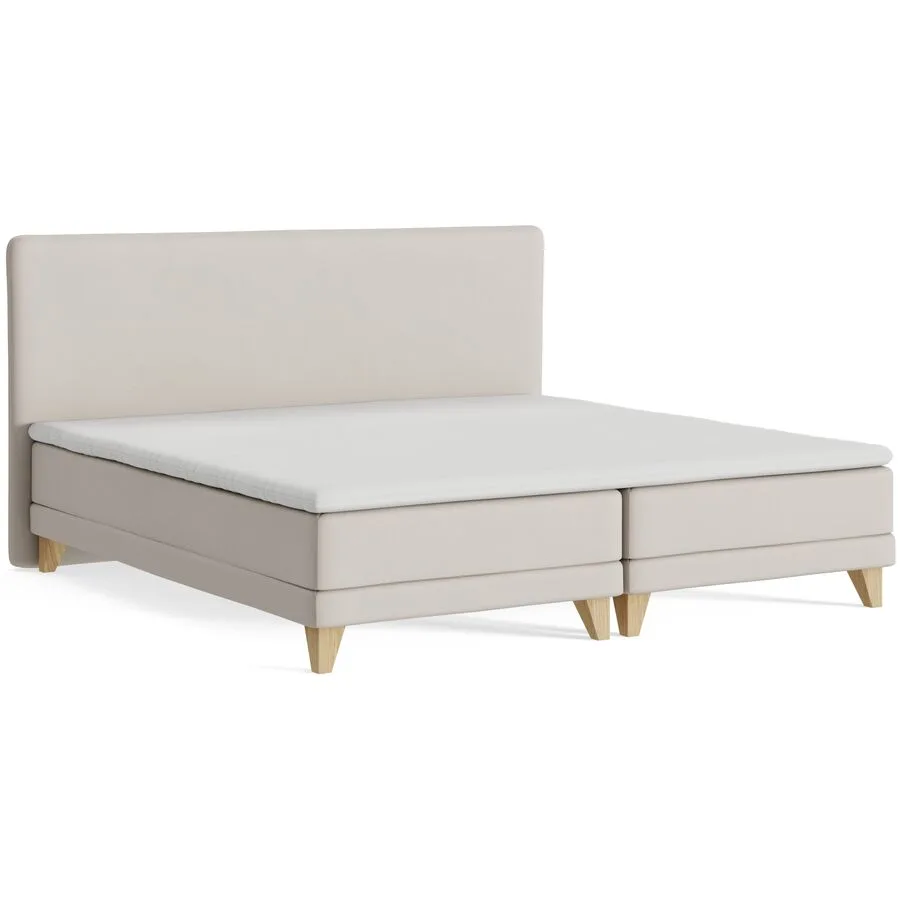 Boxspringbett President Beige Stoff 200 x 200 cm - Möbel Konfigurator: Traummöbel individuell zusammenstellen