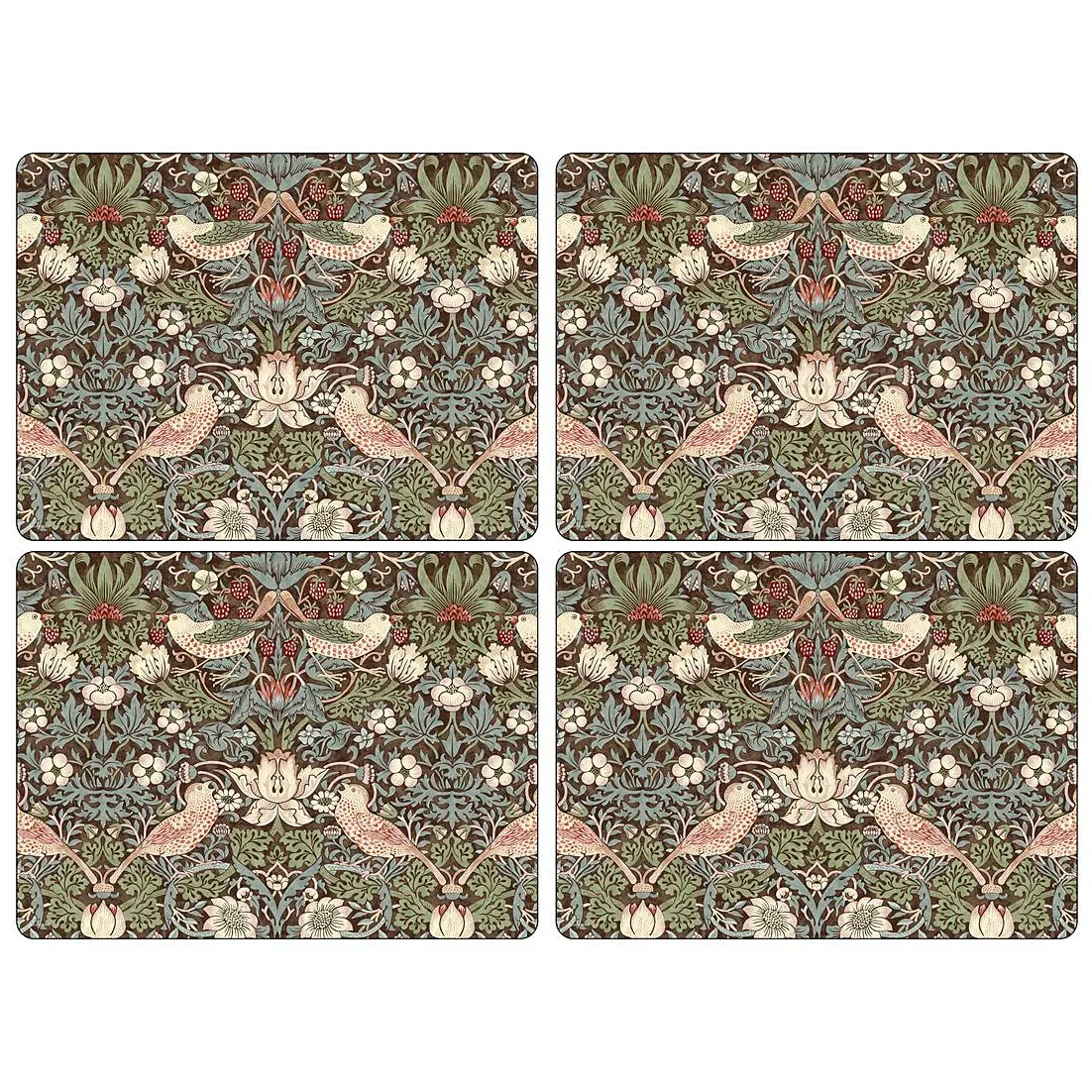 Pimpernel Strawberry Thief bordsunderlägg 30x40 cm 4-pack Brun