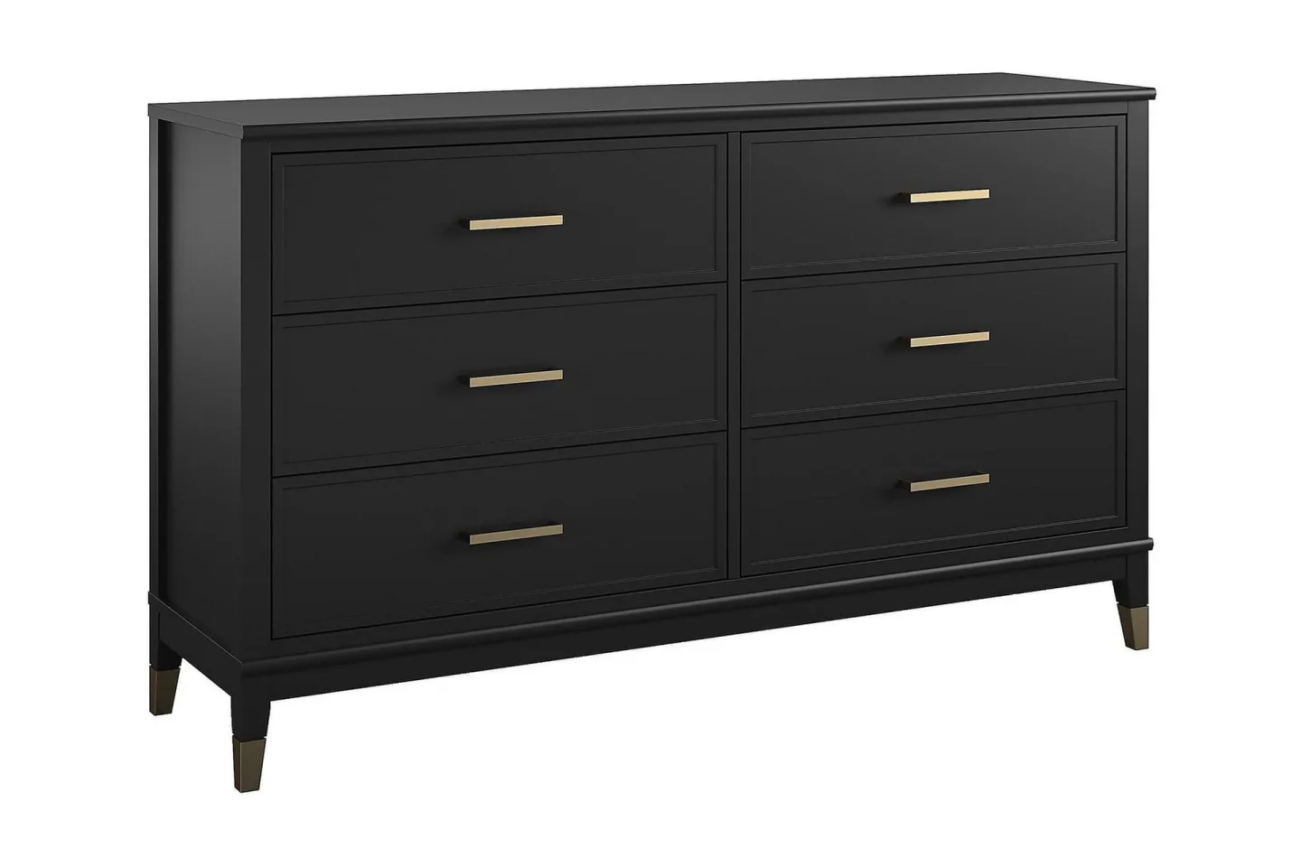 Westerleigh Byrå 144x41 cm Svart/Guld -